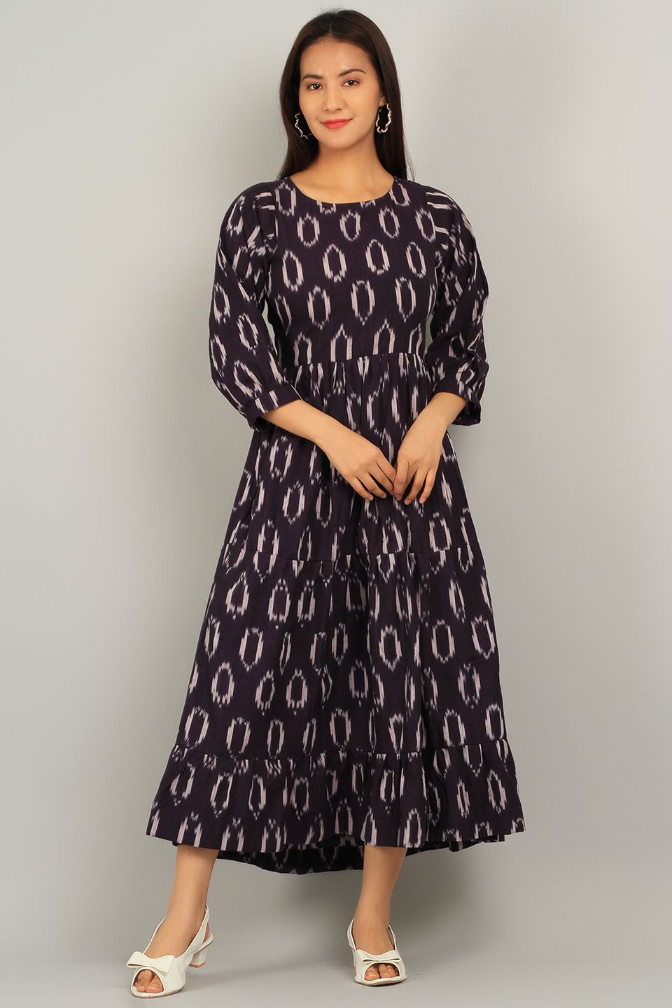 white christmas dresses It's In The Air Lavender Purple 3/4 Sleeve Midi Dress – Shop the Mint main image 0