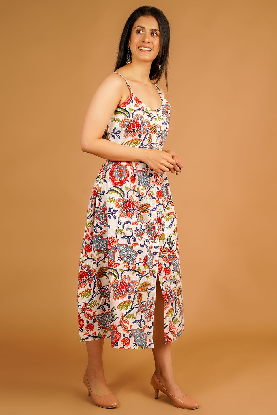 Bagru Midi Black Dress main image 0