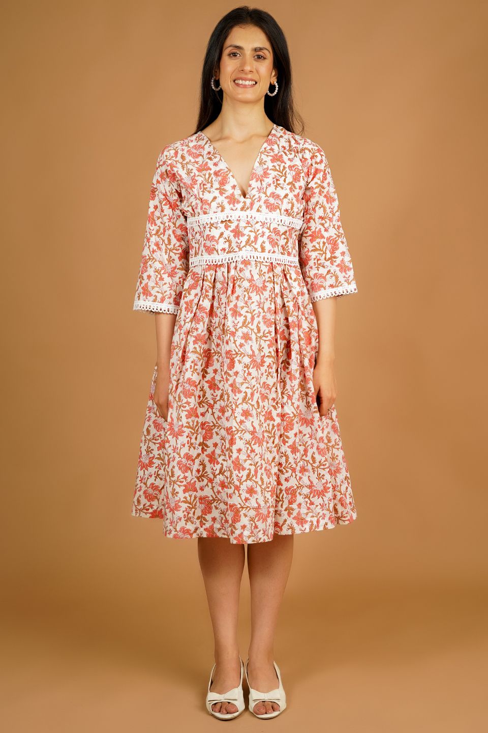 Bagru Midi Blue Dress main image 1