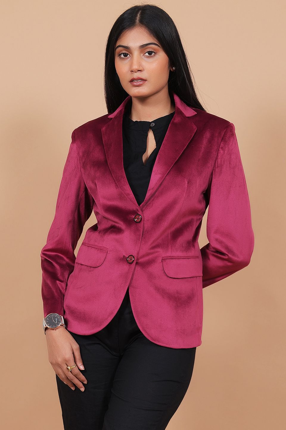 Cotton velvet blazer best sale