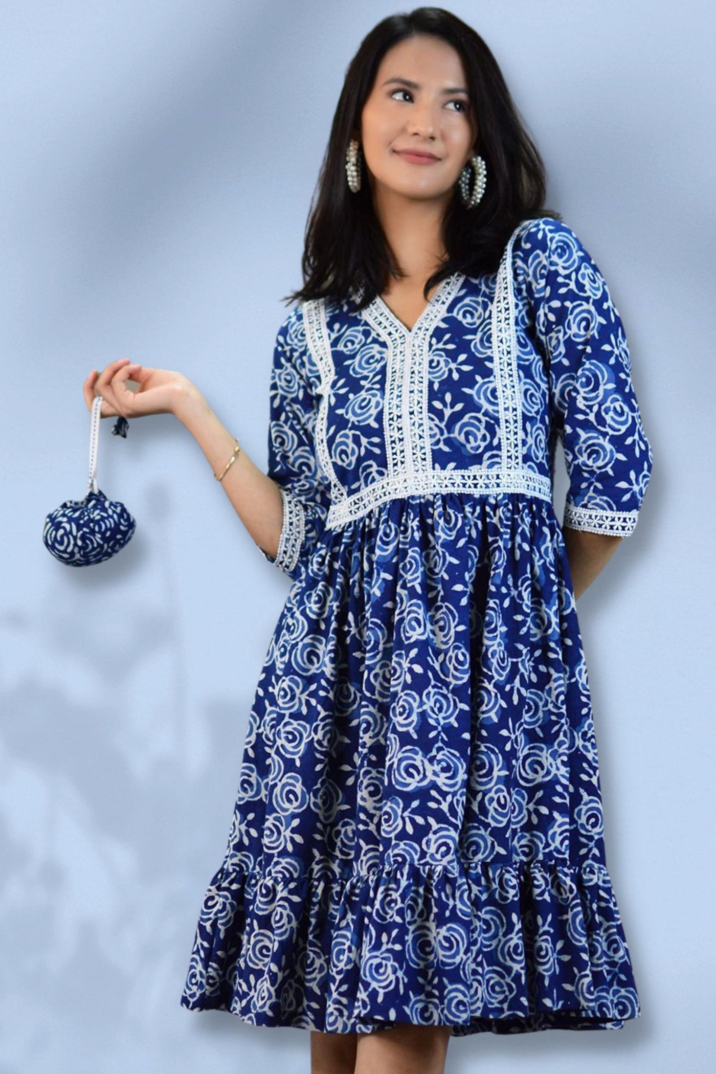 Indigo Mini Indigo -Kleid