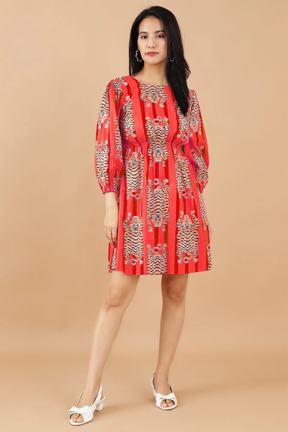 Jaipur Cotton Orange Dress Jaipur Cotton Orange Dress