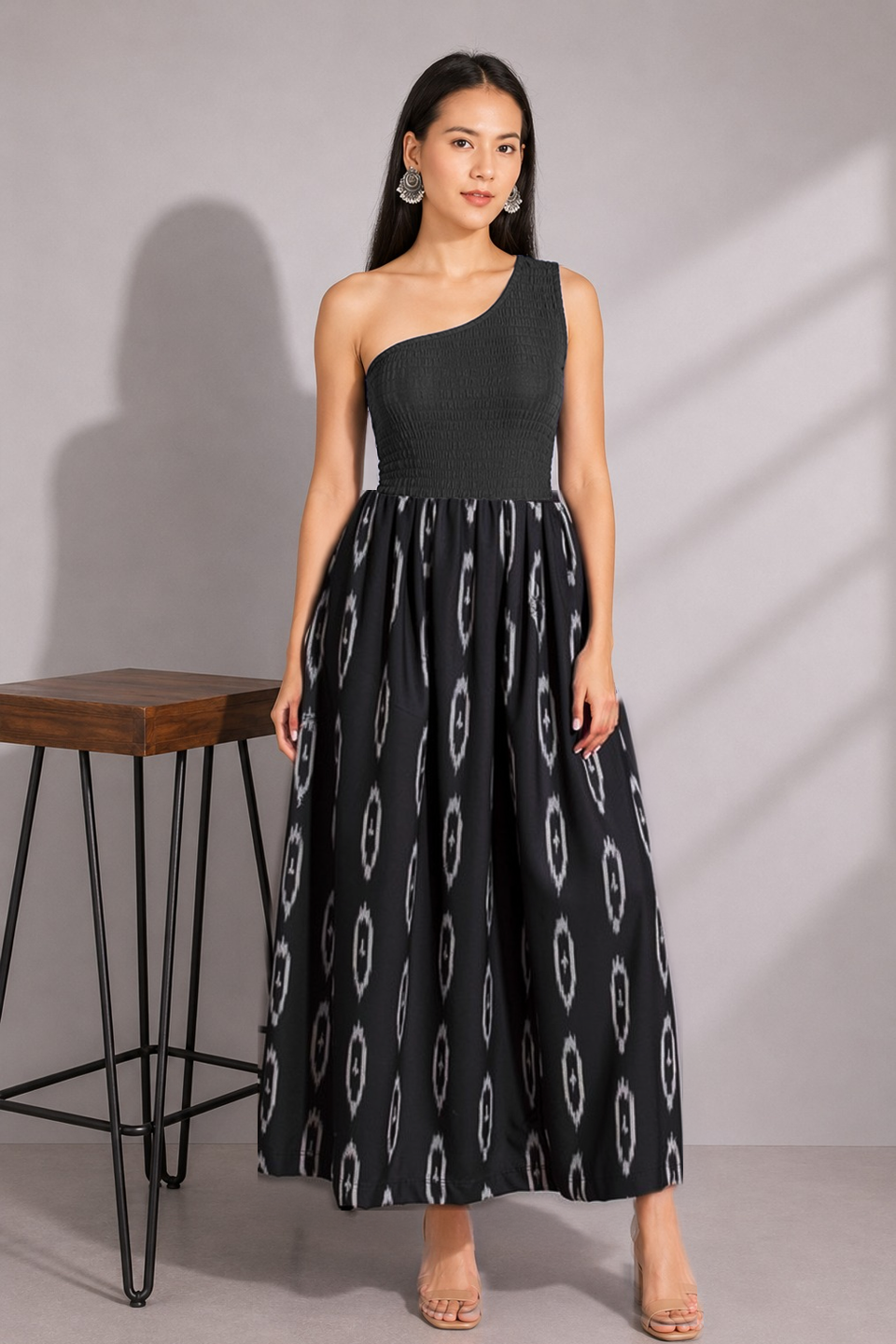 black cotton jersey maxi dress Knit Jersey Maxi Dress