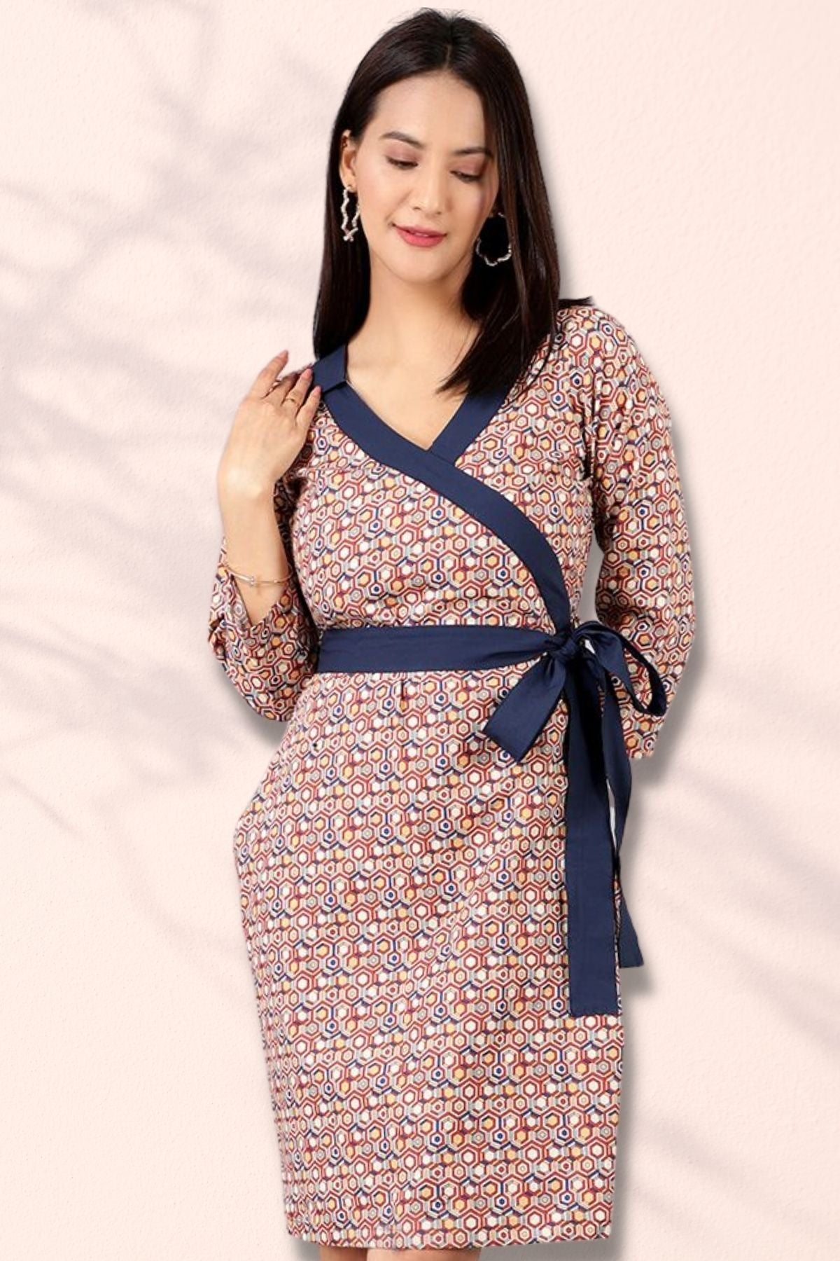 Cotton Midi Multicolored Dress