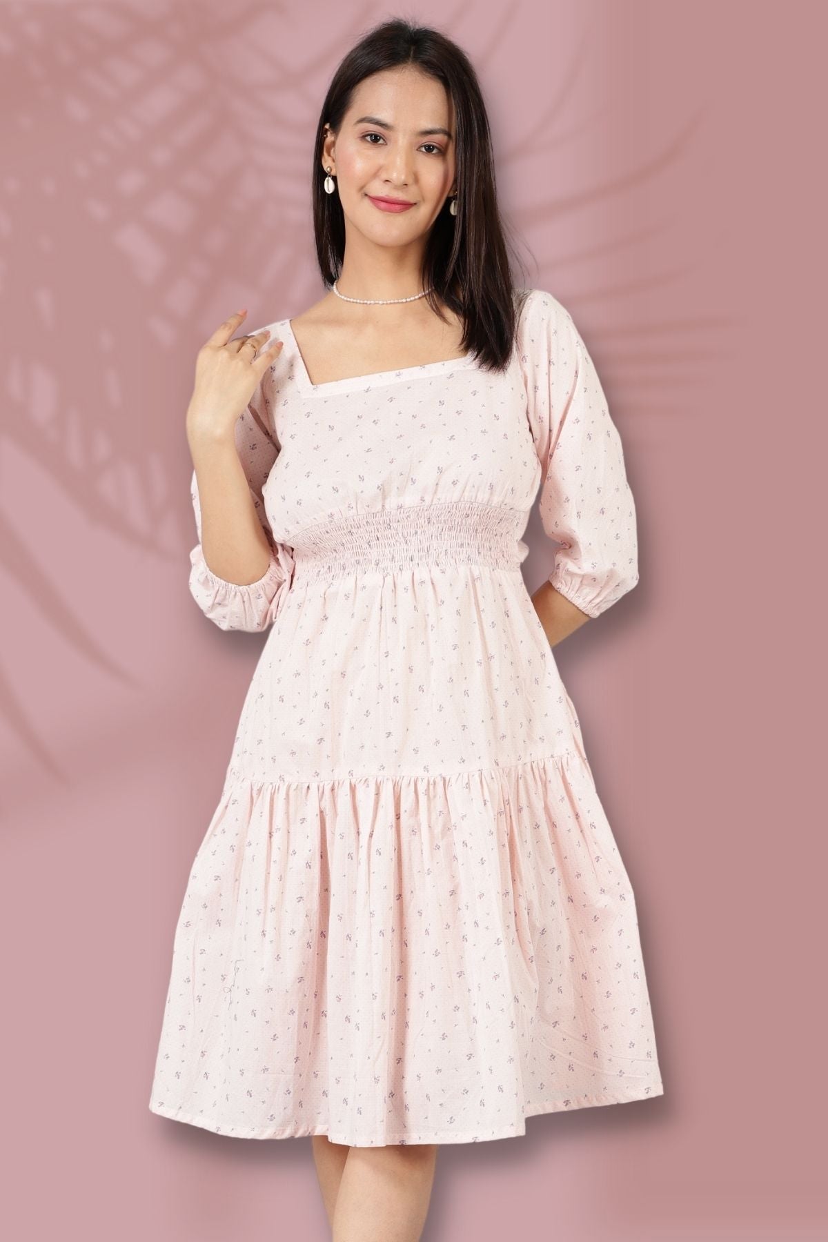 Cotton Midi Pink Kleid