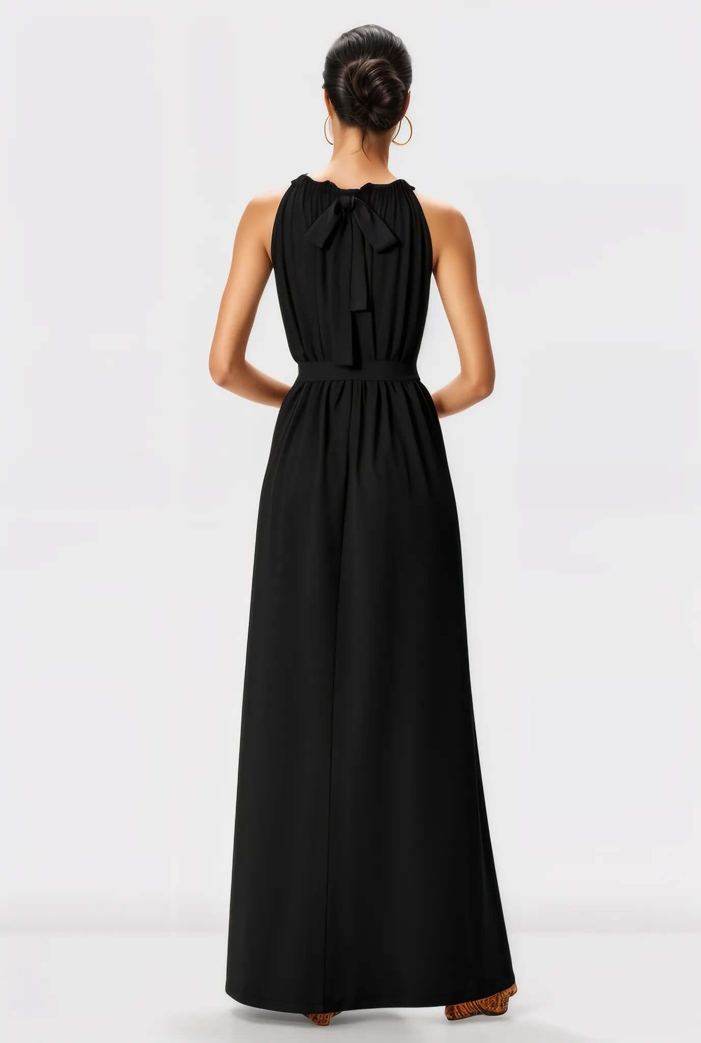 Cotton Jersey Maxi Halter Dress