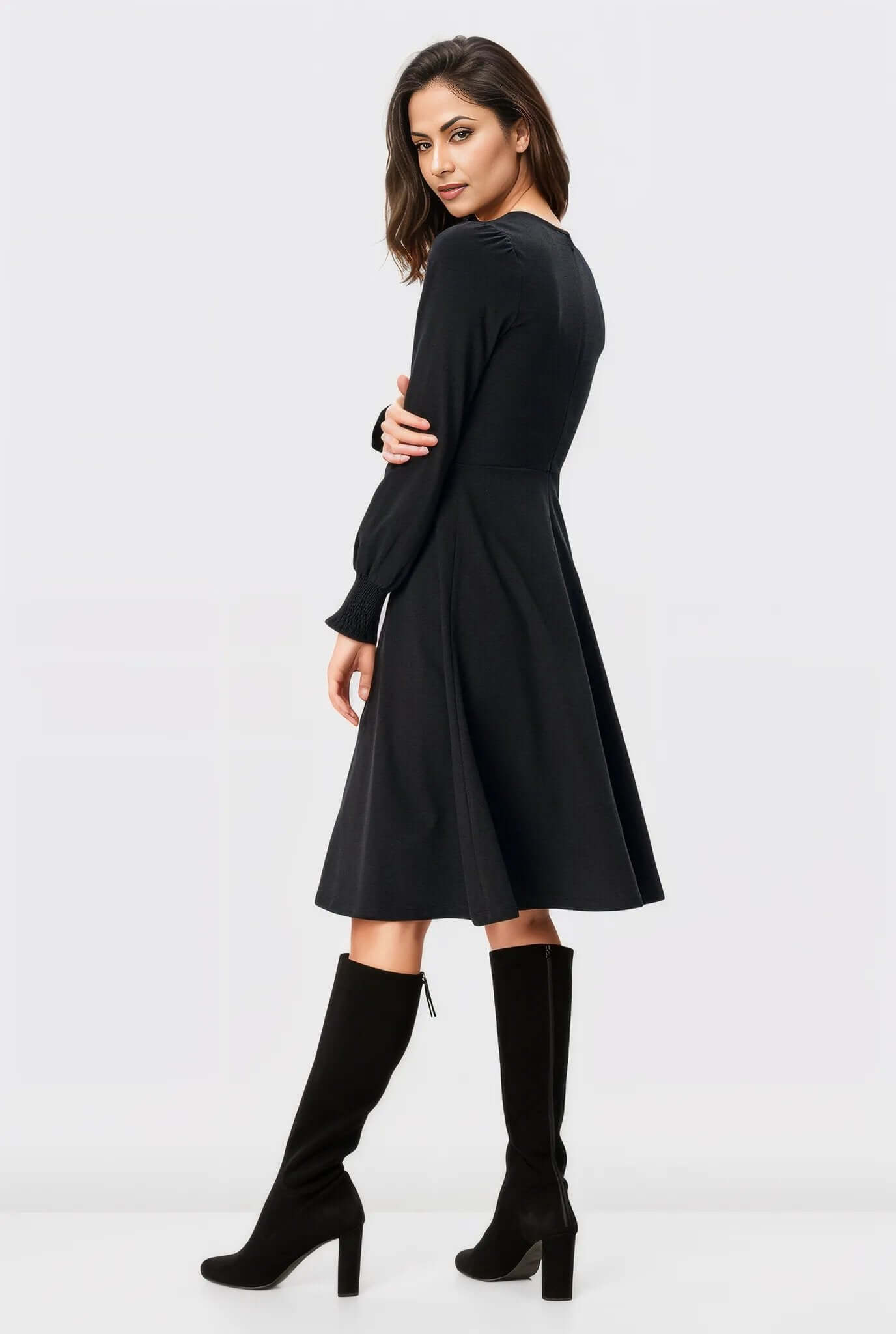 Knot Front Cotton Jersey Dress