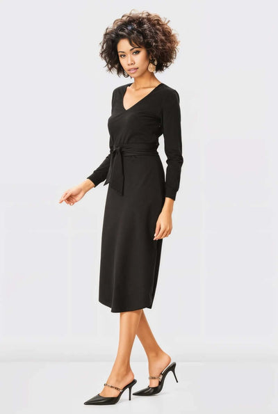 Tie Waist Cotton Jersey Dress