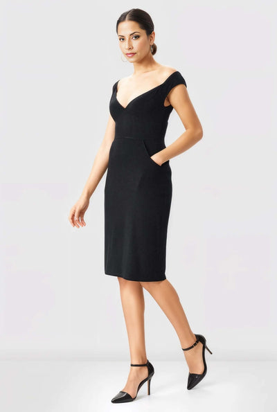 Jersey Knit Banded Empire Sheath Dress