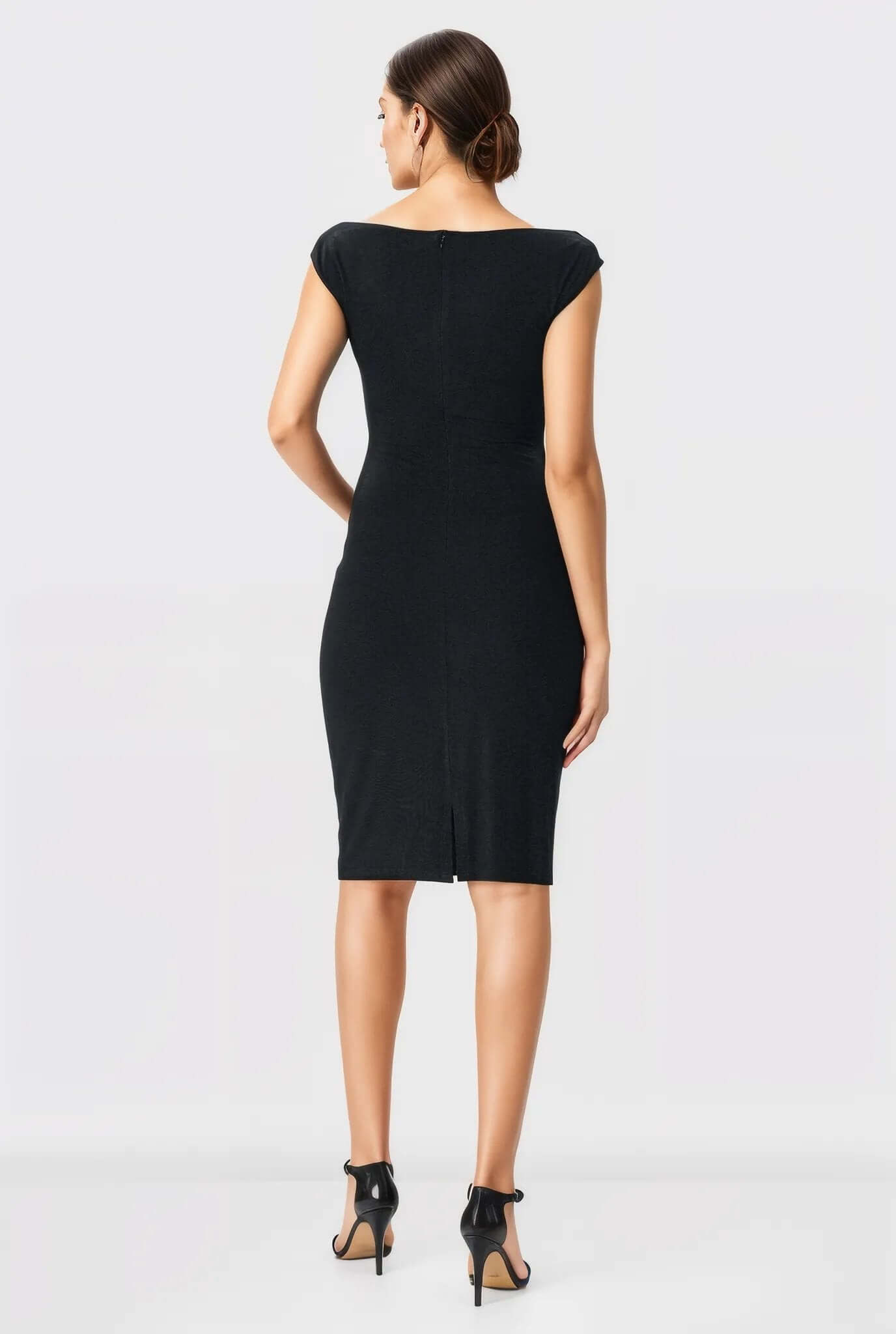 Jersey Knit Banded Empire Sheath Dress