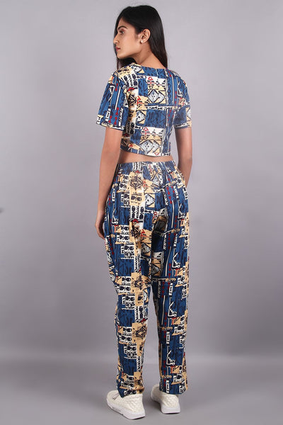 100% Premium Cotton Blue Co-ord Set