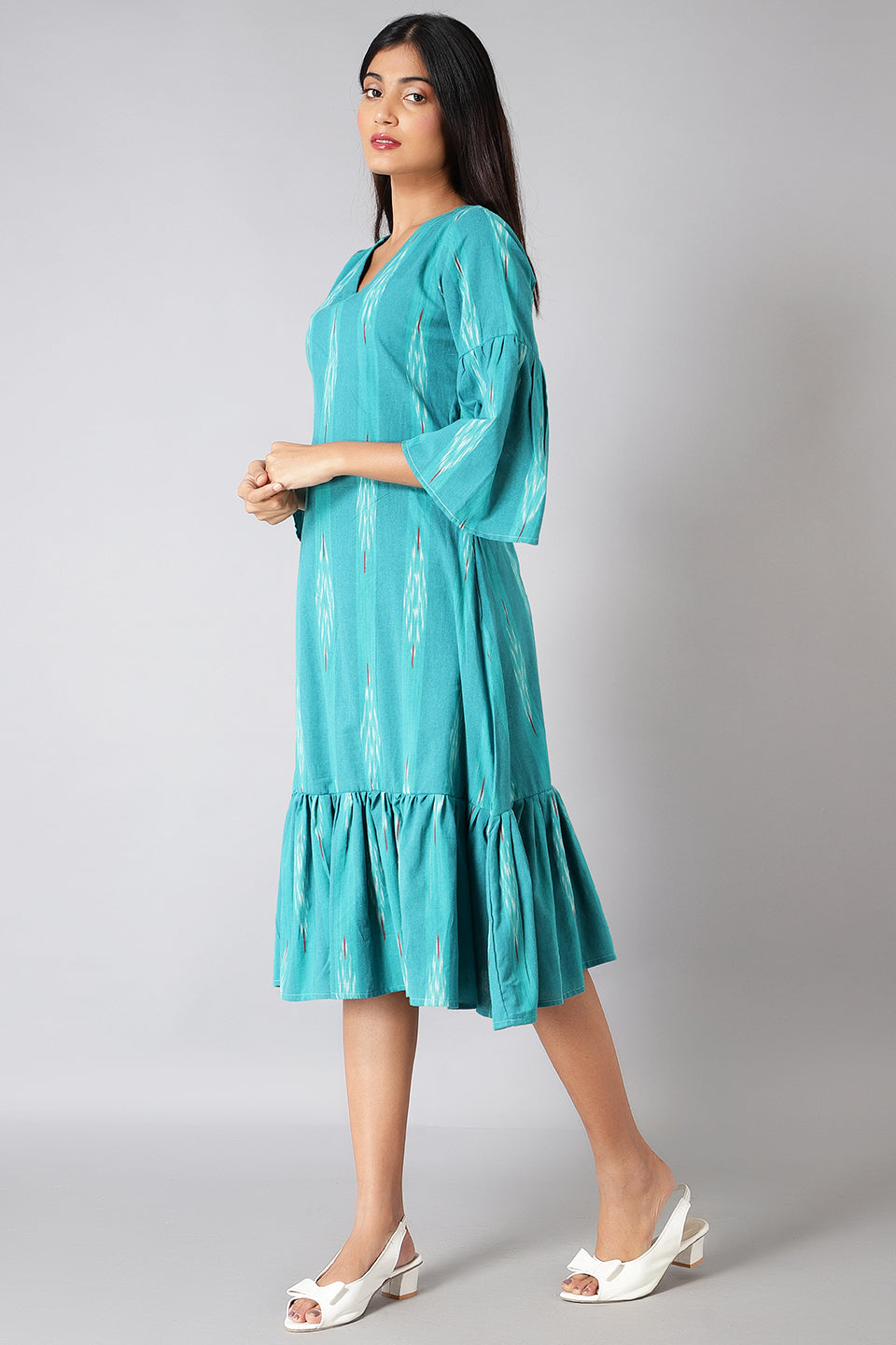 Ikat Blue Cotton Dress