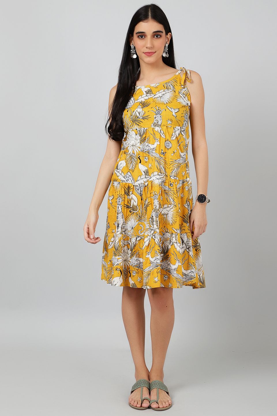 Jaipur Cotton Yellow Dress