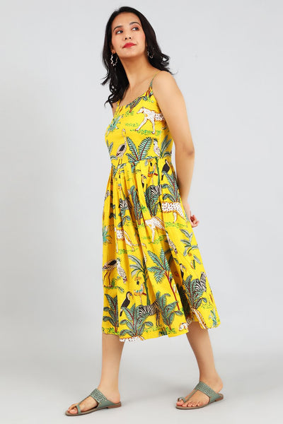 Jaipur Cotton Yellow Dress