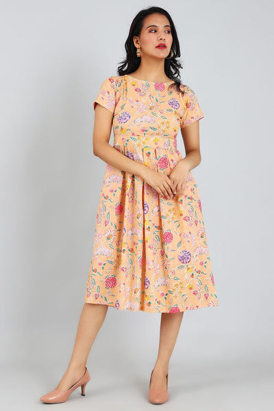 Jaipur Cotton Yellow Dress