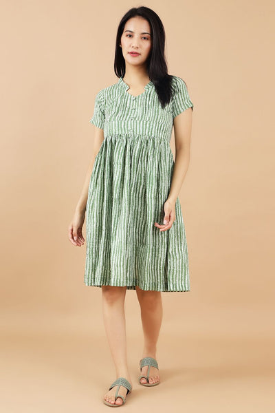 Jaipur Cotton Green Dress