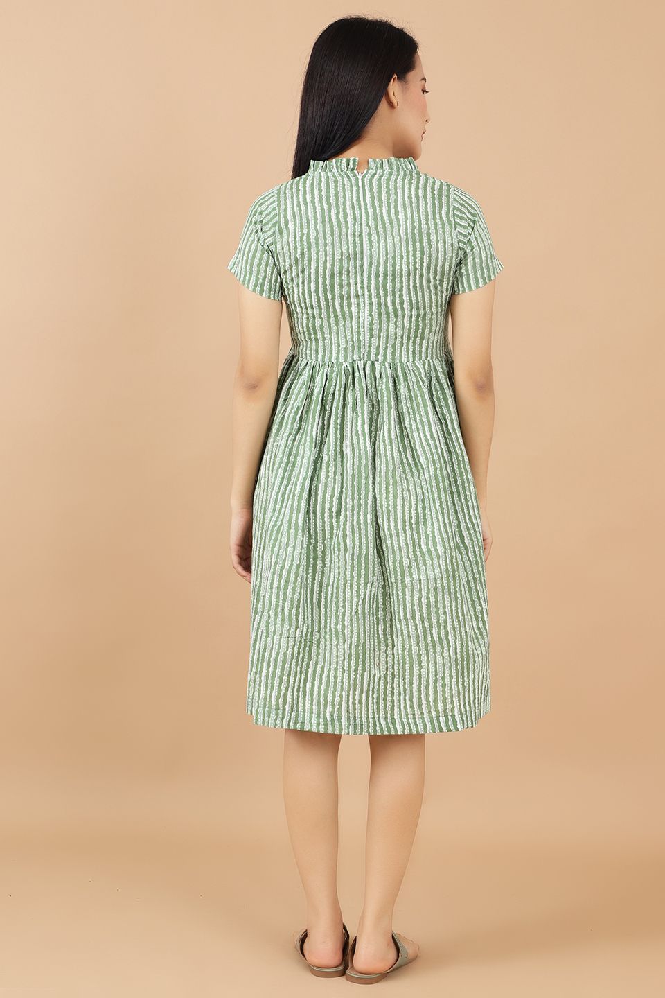 Jaipur Cotton Green Dress