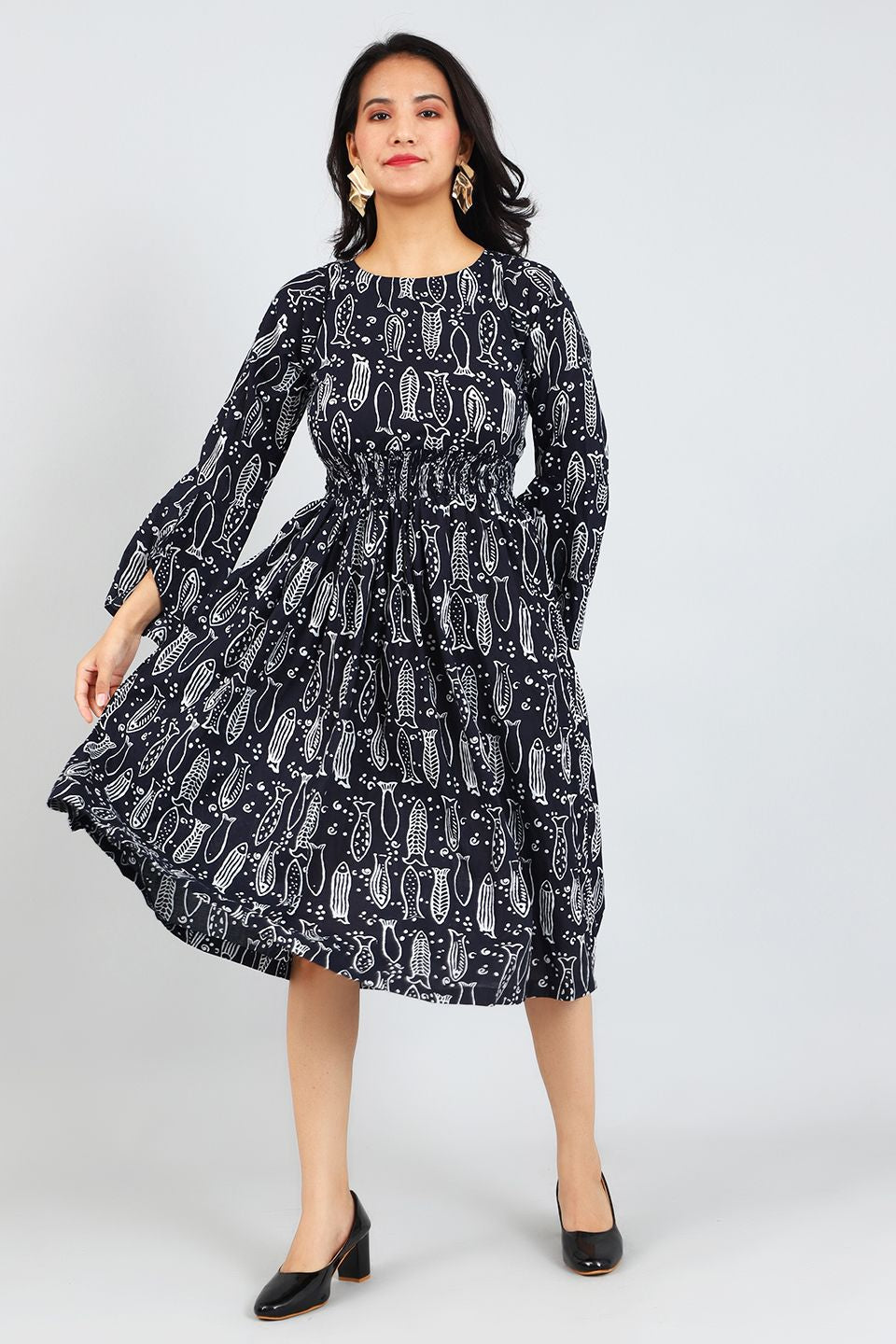 Jaipur Cotton Black Dress