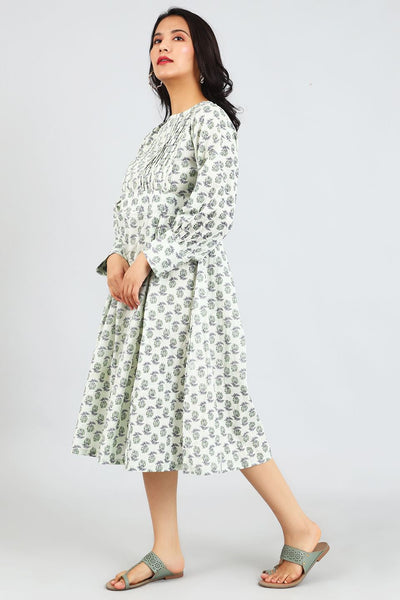 Jaipur Cotton Green Dress