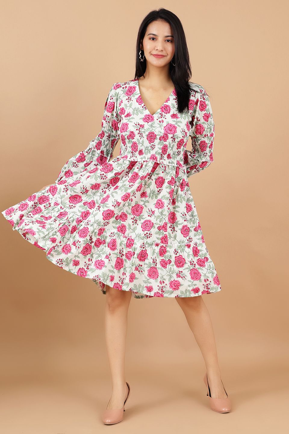 Jaipur Cotton Pink Dress