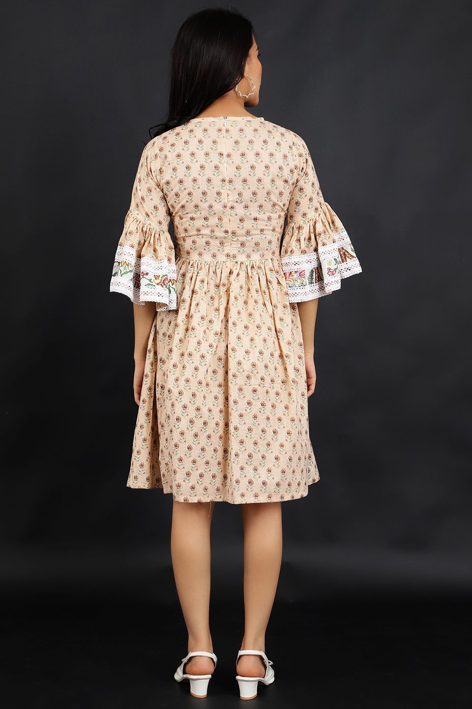 Jaipur Cotton Beige Dress