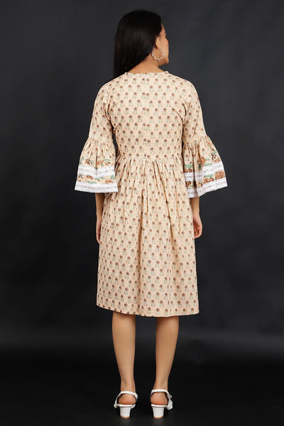 Jaipur Cotton Beige Dress