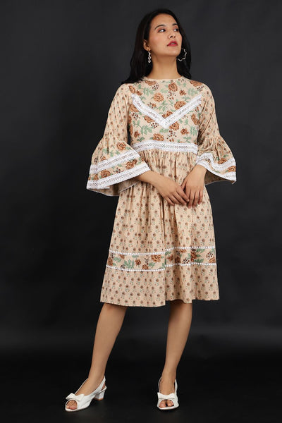 Jaipur Cotton Beige Dress