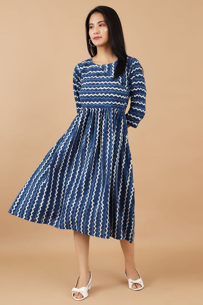 Indigo Cotton Blue Dress