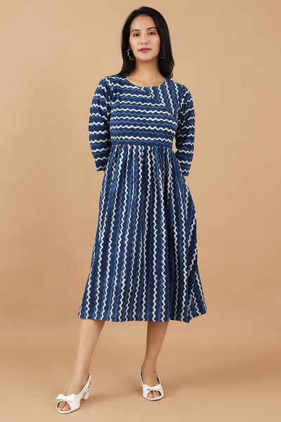 Indigo Cotton Blue Dress