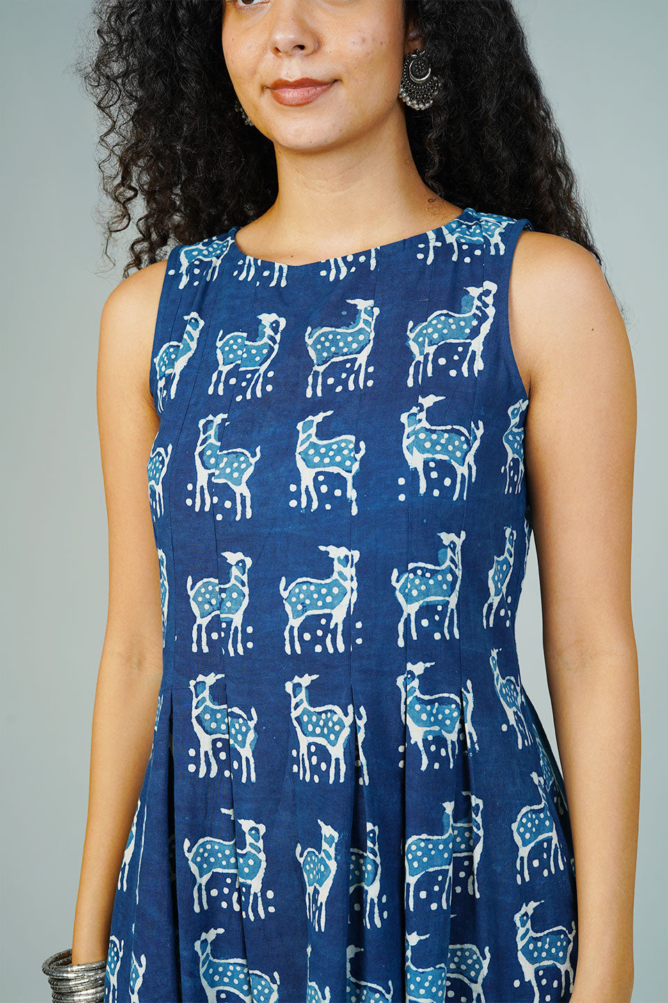 Blue Indigo Midi Dress