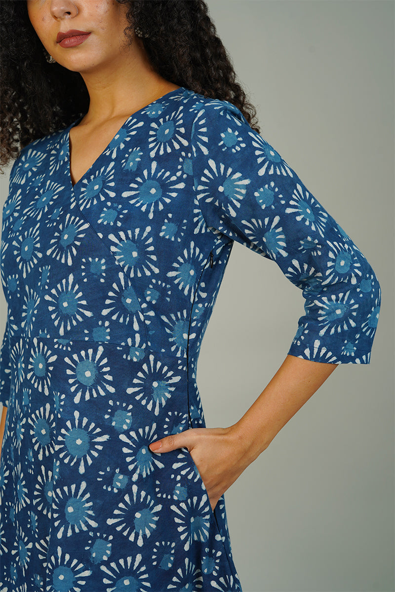 Blue Indigo Cotton Dress