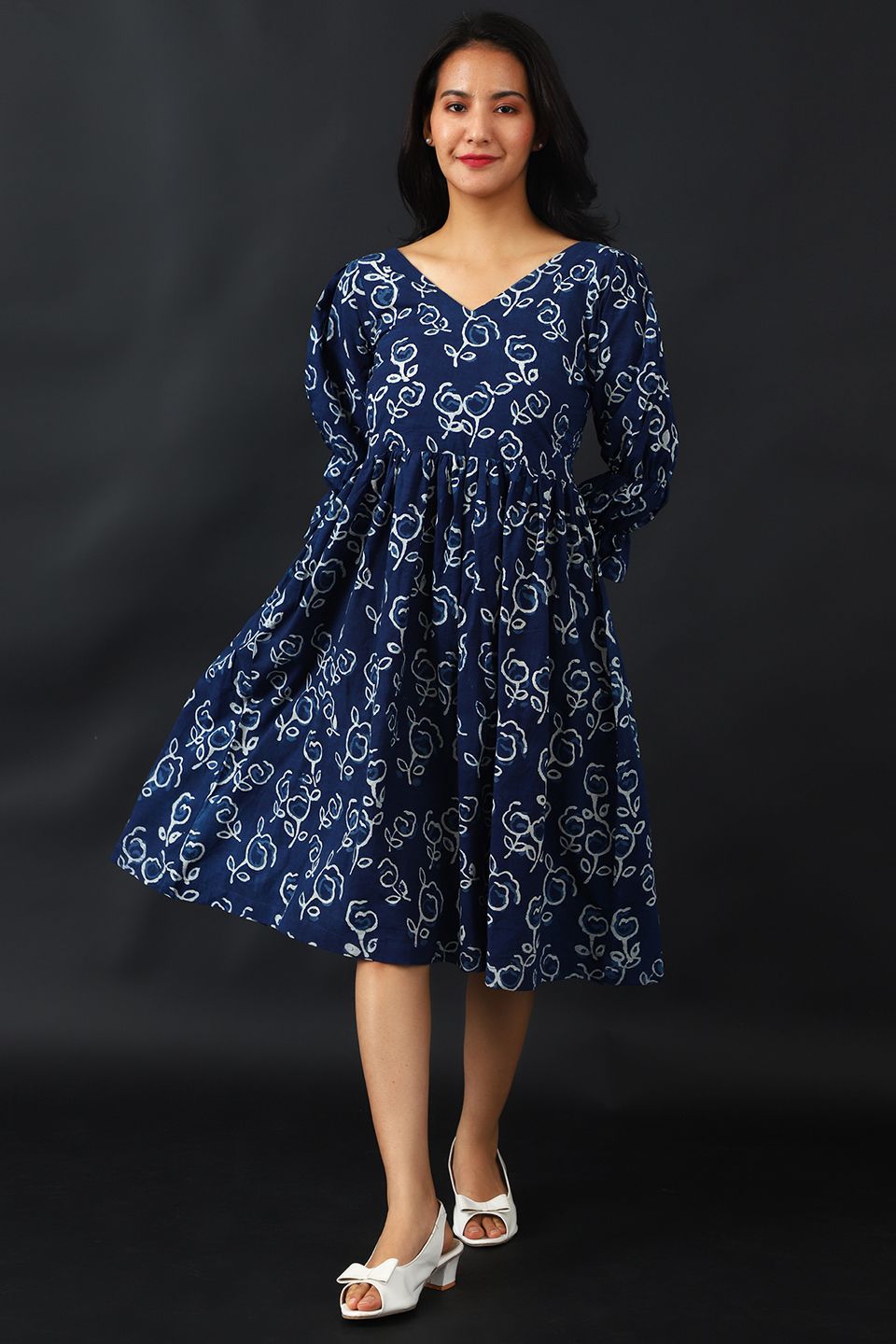 Indigo Cotton Blue Dress