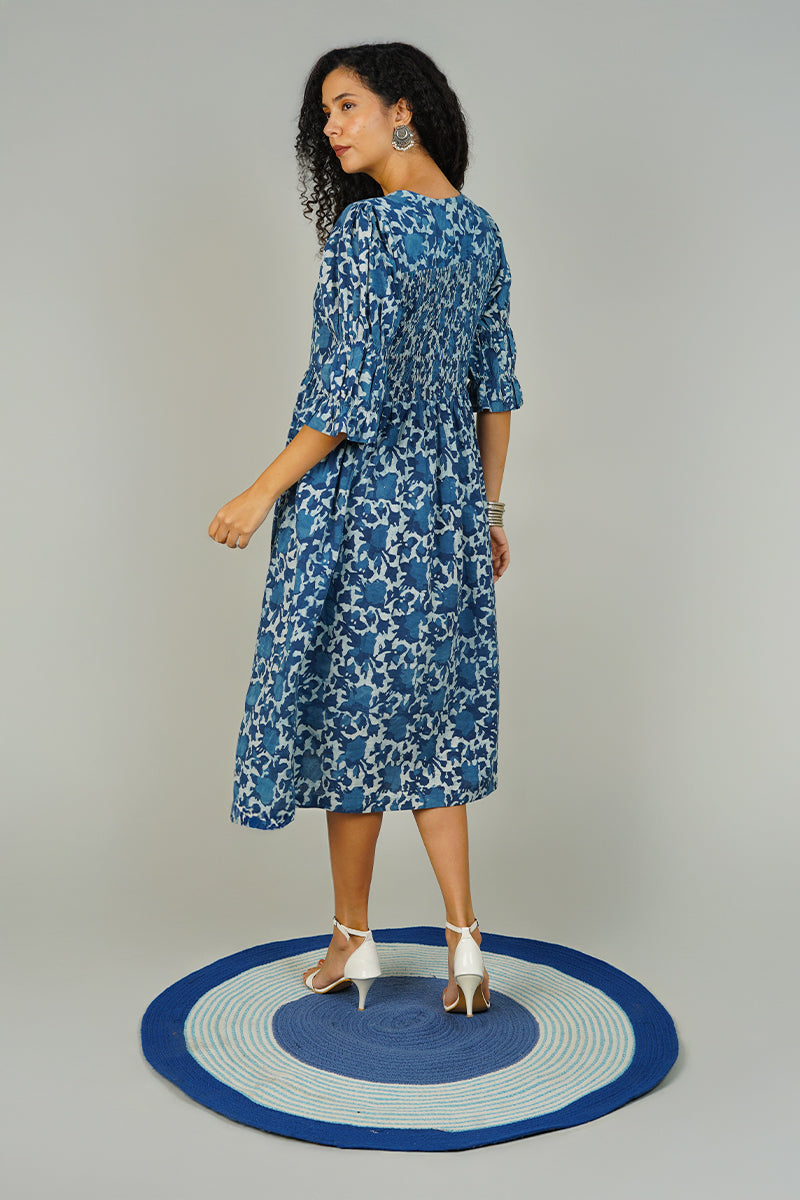 Blue Indigo Cotton Dress