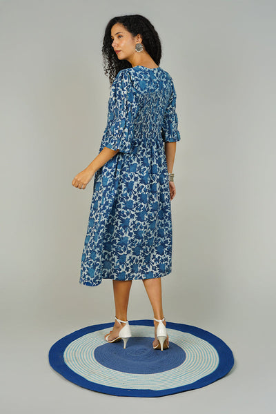 Blue Indigo Cotton Dress