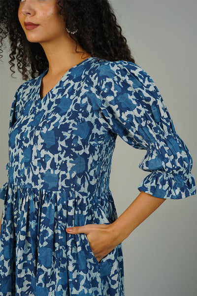 Blue Indigo Cotton Dress