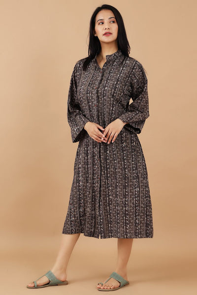 Jaipur Cotton Brown Dress