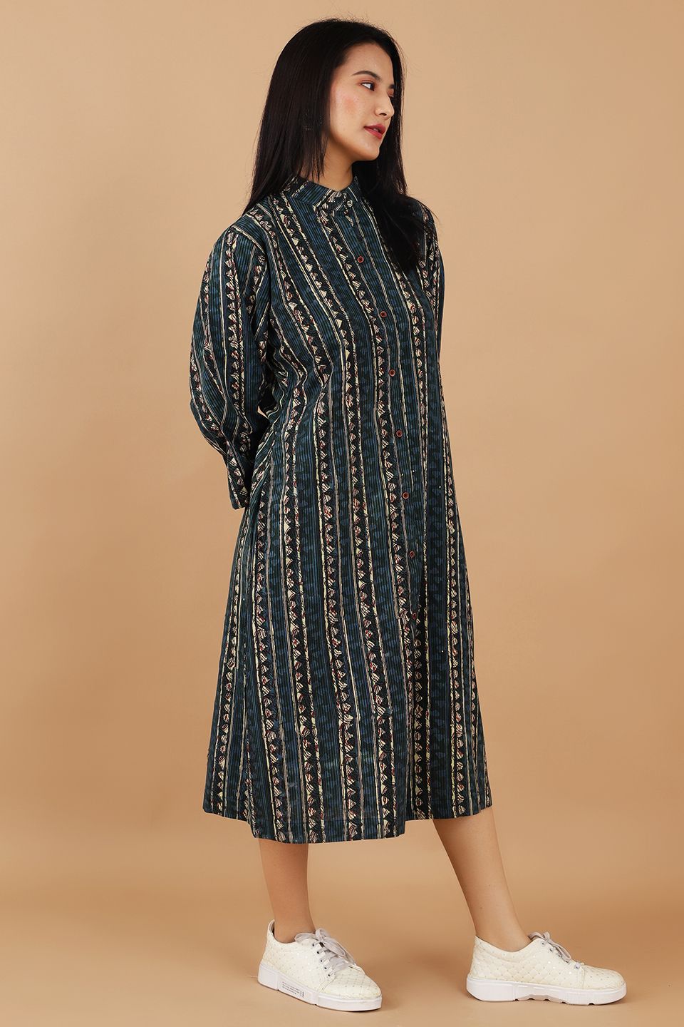 Jaipur Cotton Green Dress