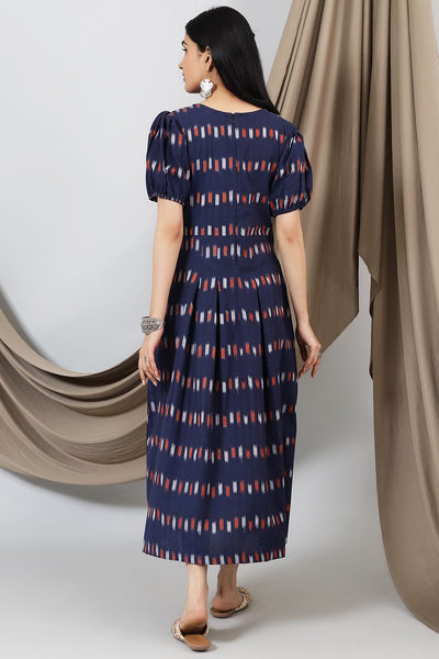 Ikat-Blue-Cotton-Maxi-Dress-DS318