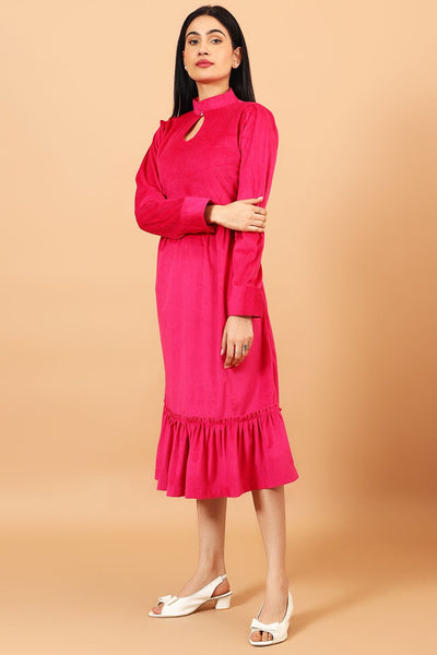 Velvet-Pink-Cotton-Maxi-Dress-DS321