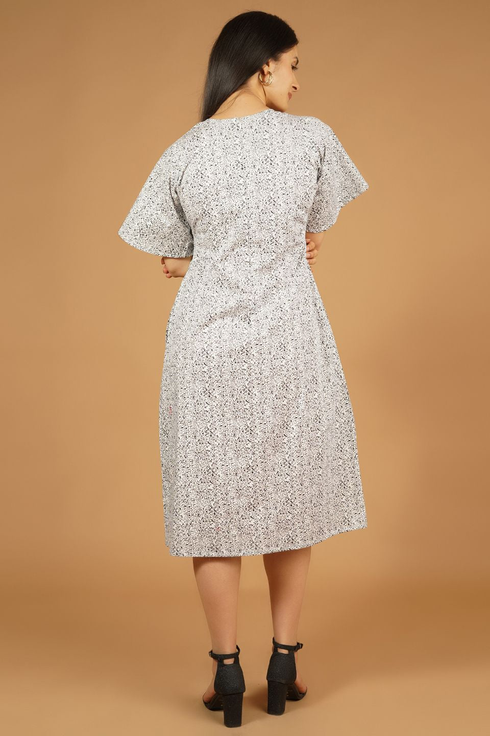 Premium Cotton White Midi Dress