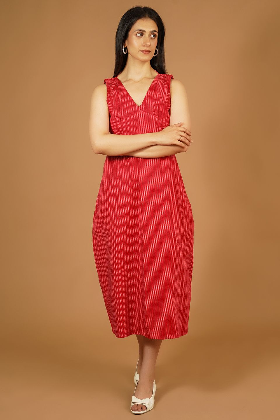 Premium Cotton Red Maxi Dress