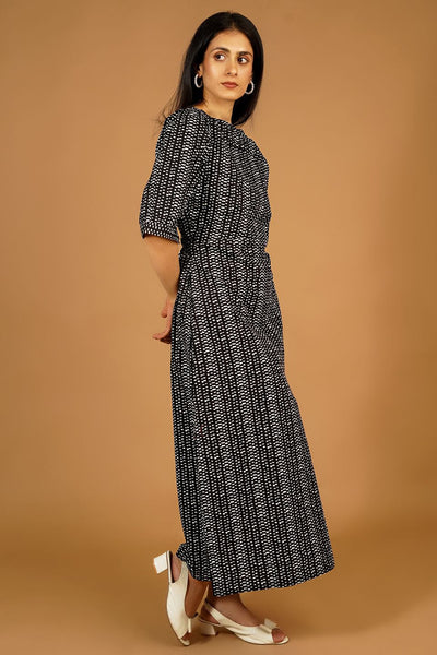 Premium Cotton Black Maxi Dress