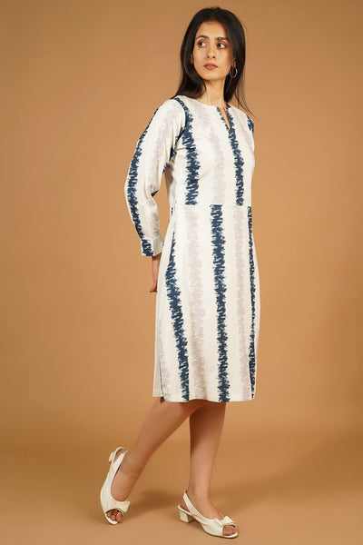 Premium Cotton White Midi Dress