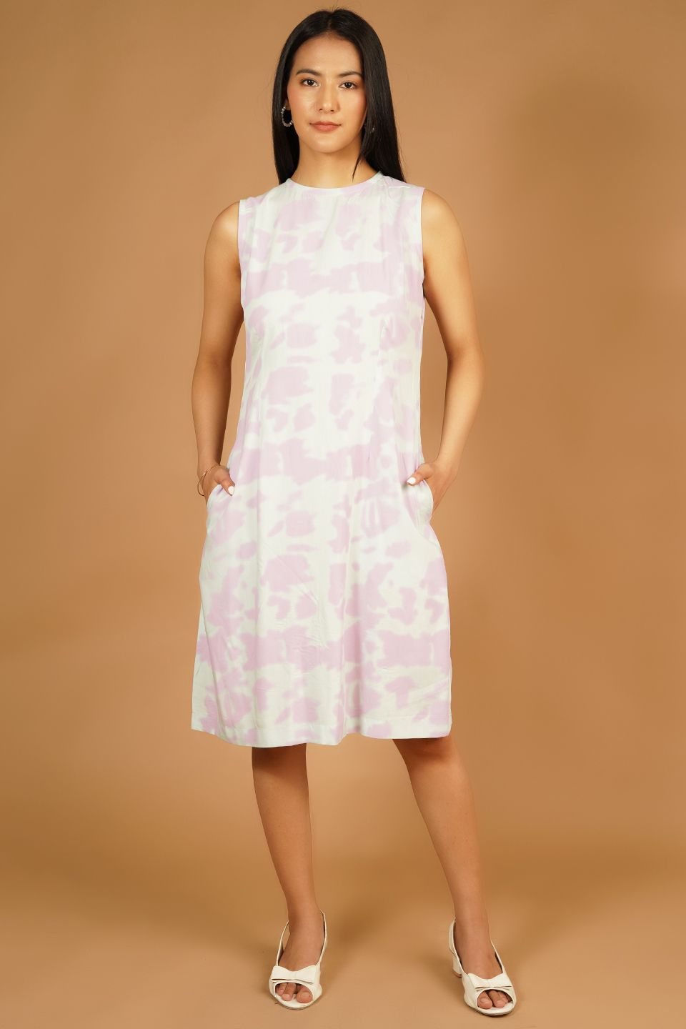 Premium Cotton Pink Midi Dress