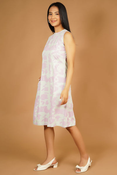 Premium Cotton Pink Midi Dress