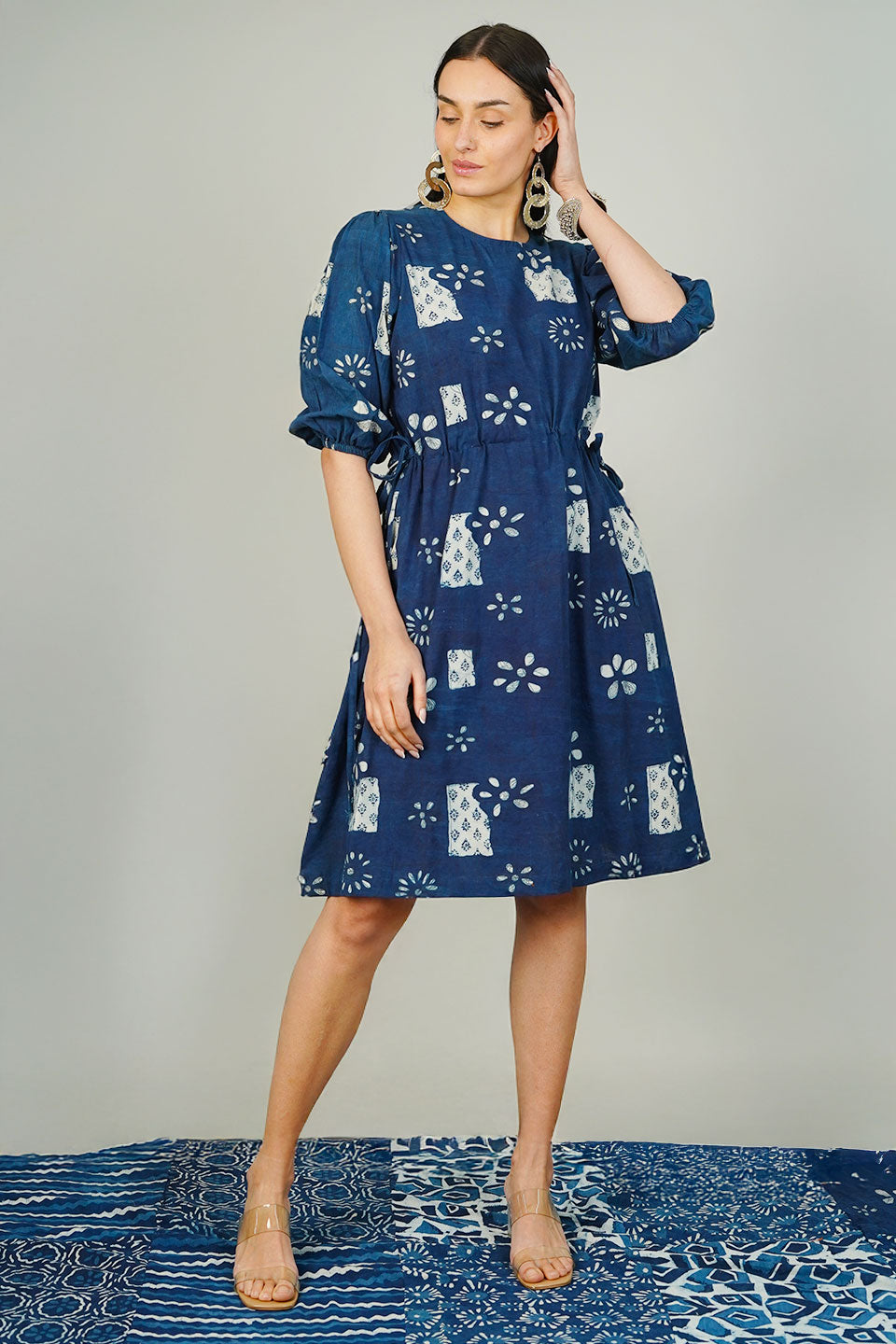Blue Indigo Cotton Dress
