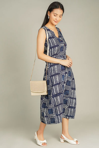 Indigo Midi Blue Dress