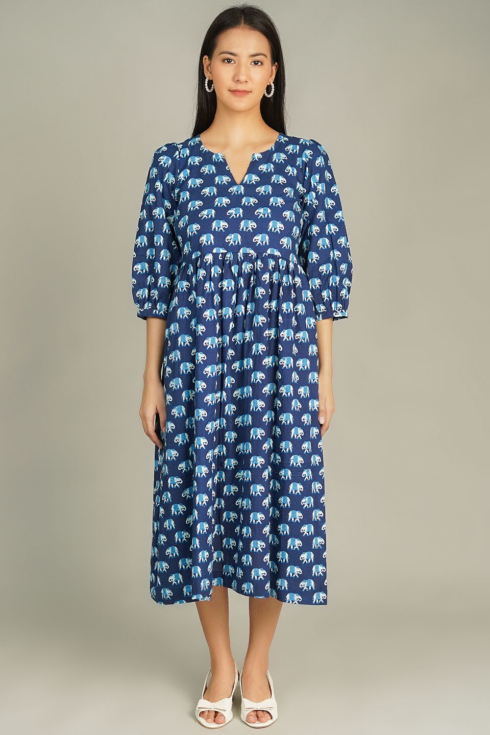 Indigo Midi Blue Dress