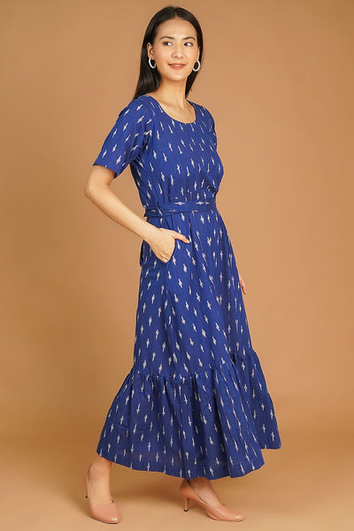 IKAT MAXI Blue Dress