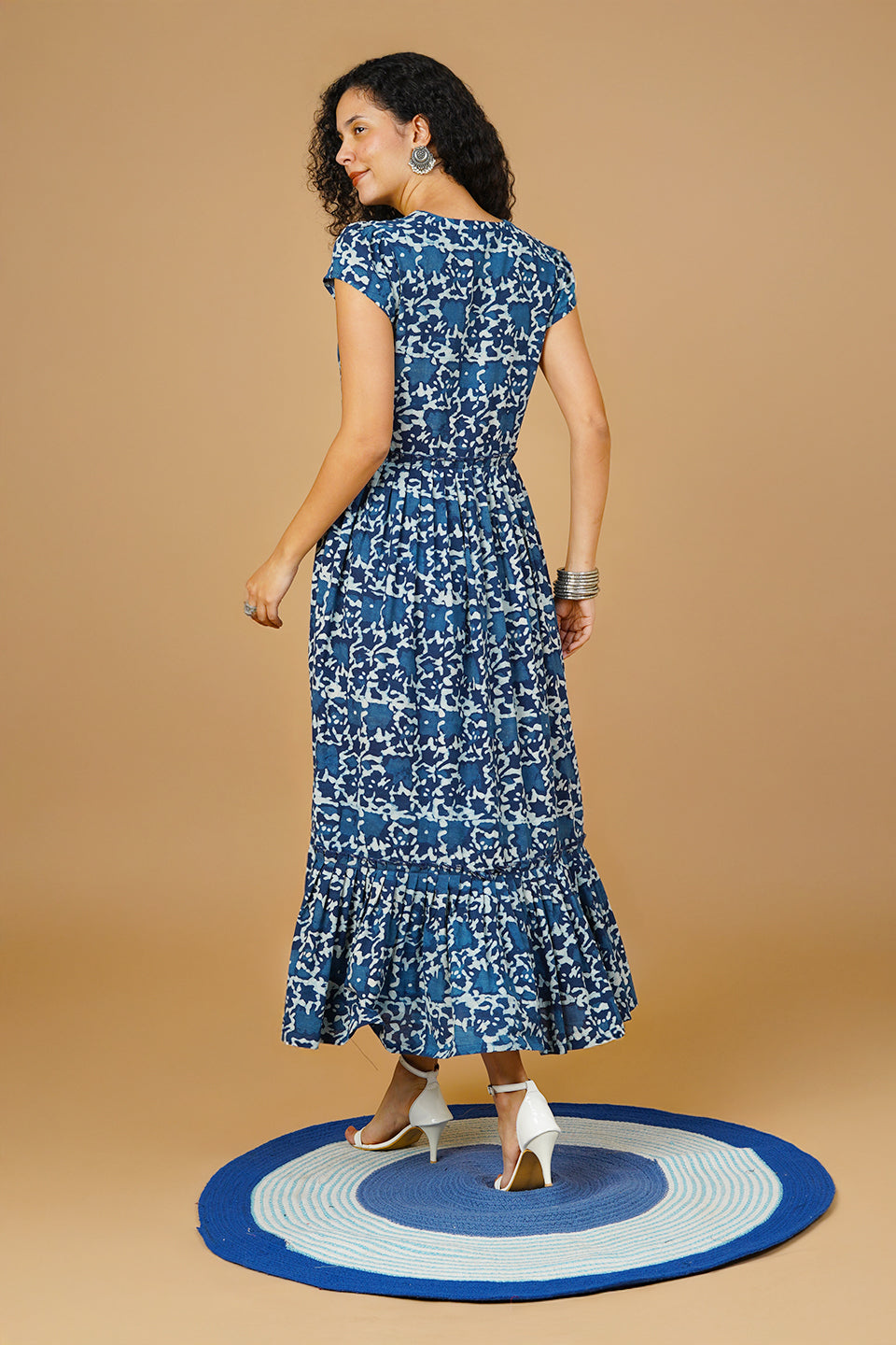 indigo maxi dress Blue TRADE_BRIDESMAID a subtle waist tie Cecilie Bahnsen BETH Dress US Child Size:Child-13
